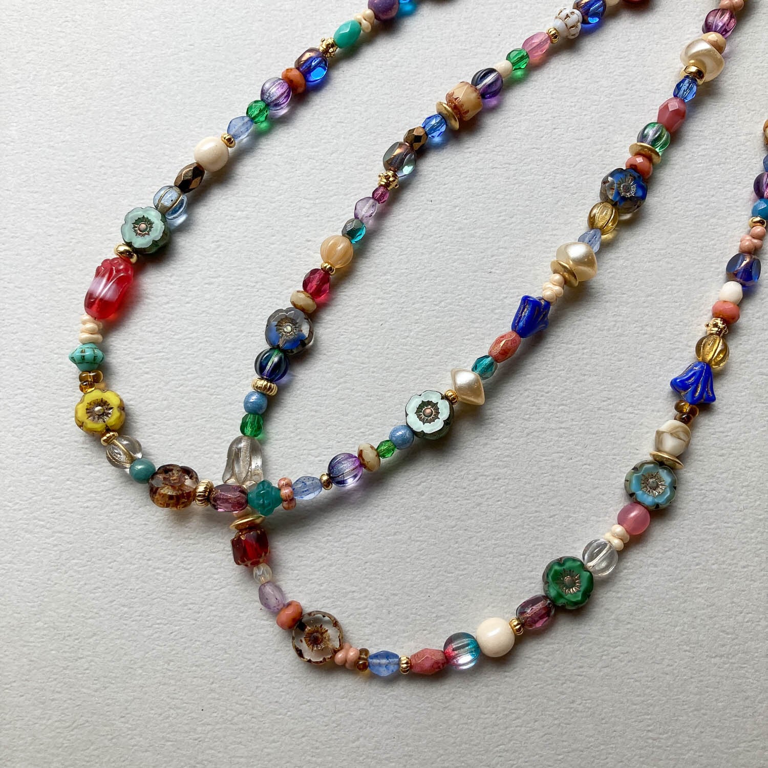 Chii チェコビーズミックスネックレス | Dua-アクセサリーパーツショップ