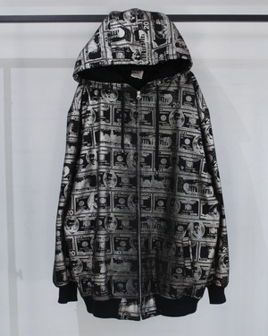 【Caka BLACK】Many Dollar Design Vintage Faux Suede Hooded Jacket