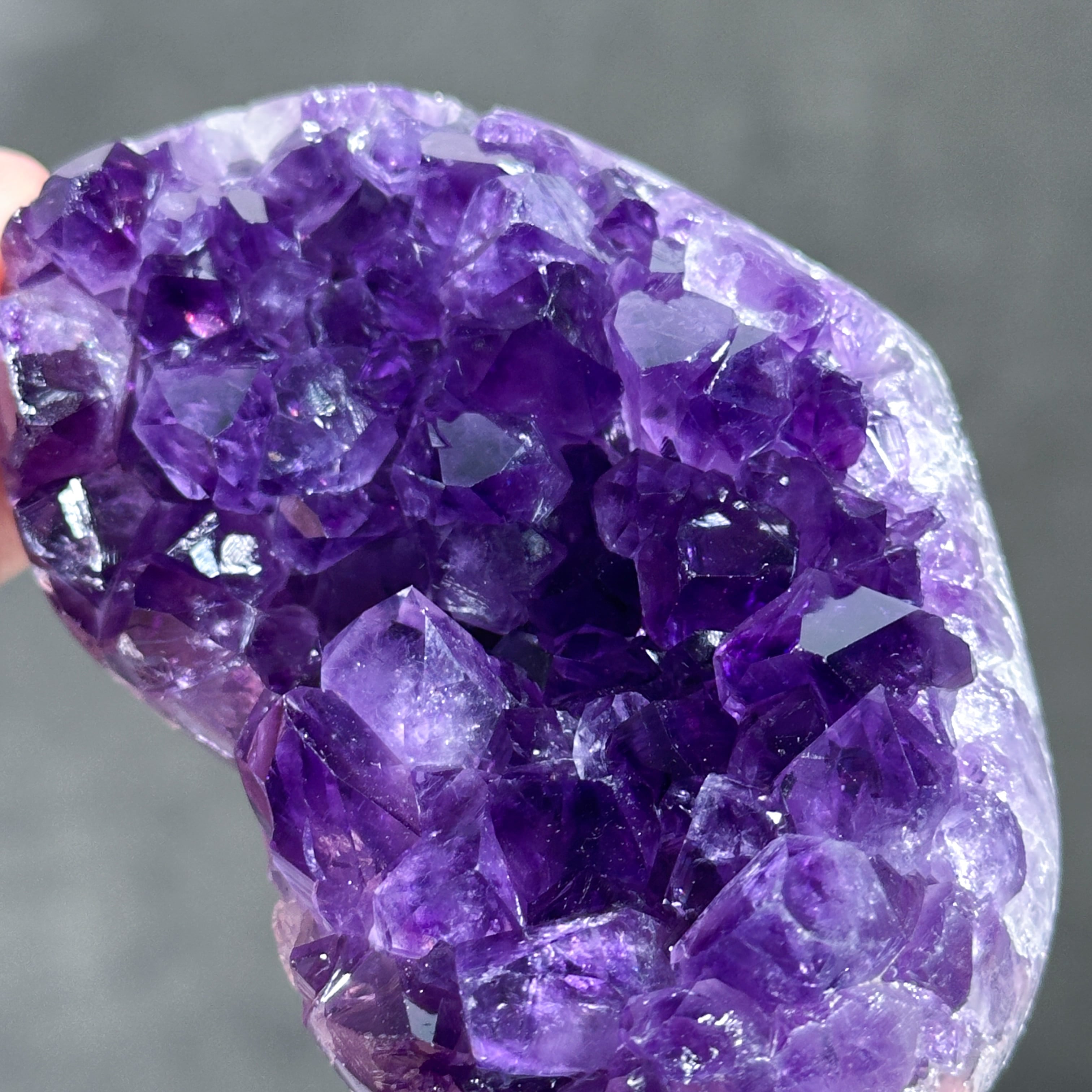高品質 アメジストカクカクハート♡♡No.1986 ウルグアイ産アメジスト ハート12◇ Amethyst ◇天然石・鉱石