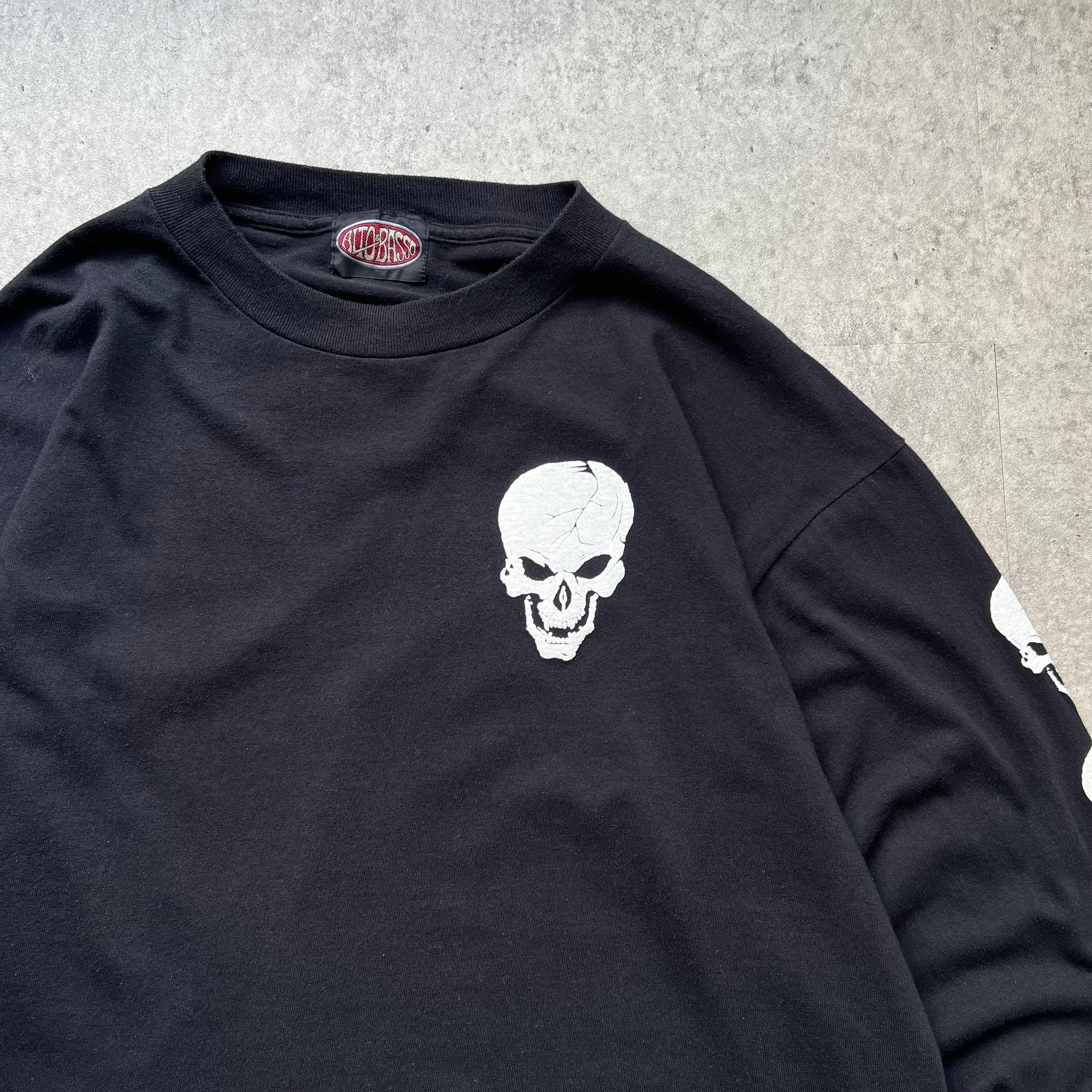 90s ALTO&BASSO アルト＆バッソ スカル 長袖 プリントTシャツ 90s 