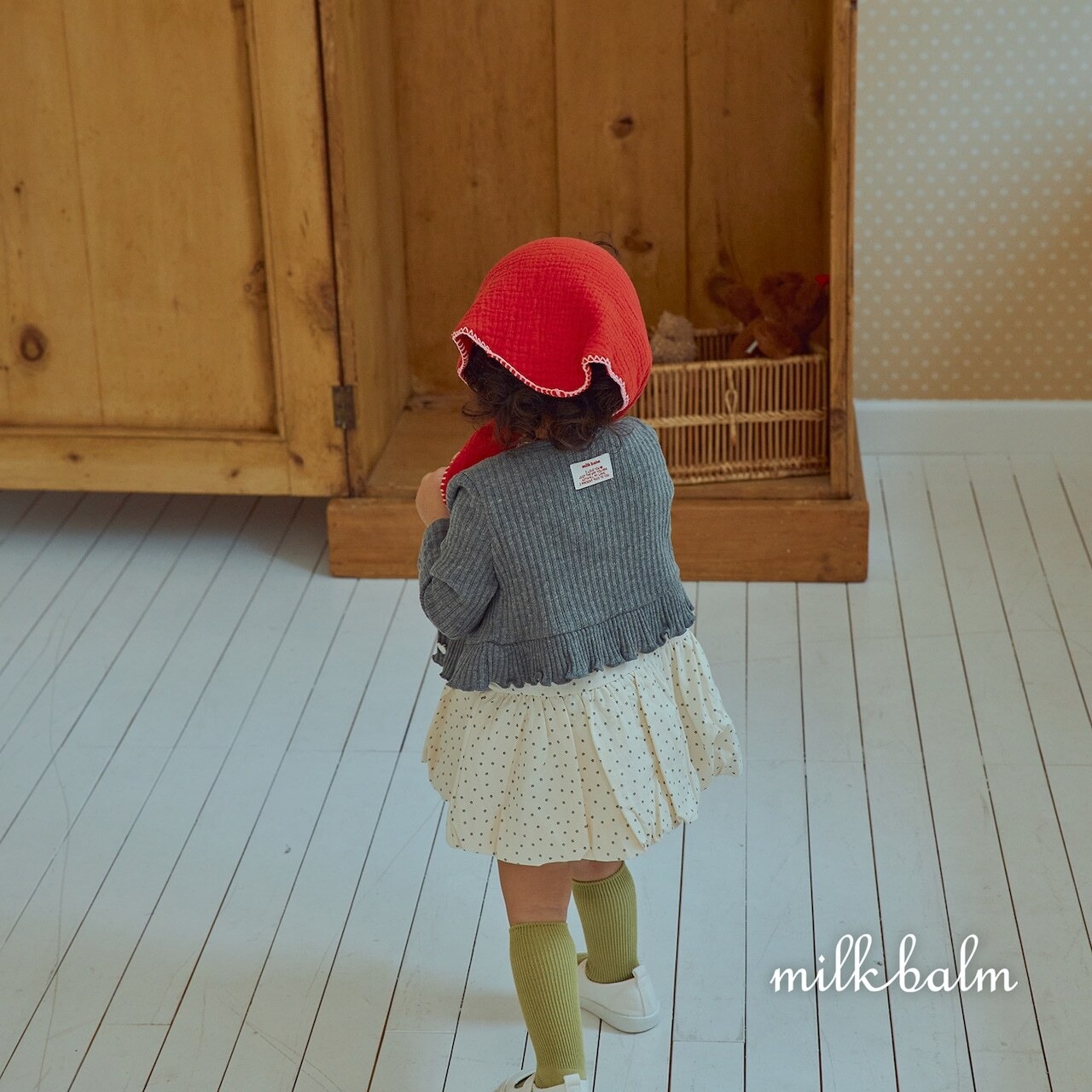韓国子供服 / 26Autumn / Milkbalm / パンプキン ワンピース / 女子服 / キッズ服 / 秋服 *XS~XL*