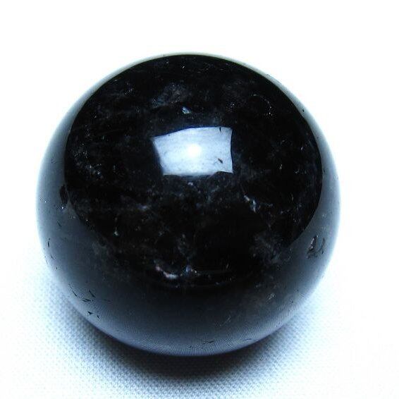 黒水晶 丸玉 モリオン 丸玉 34mm スフィア 置物 原石 141-7539