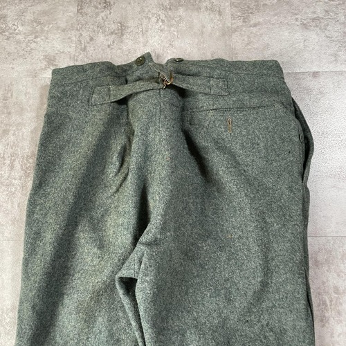30-40s スイス軍 針式シンチ ウール グリーン パンツ W32 詳細写真12