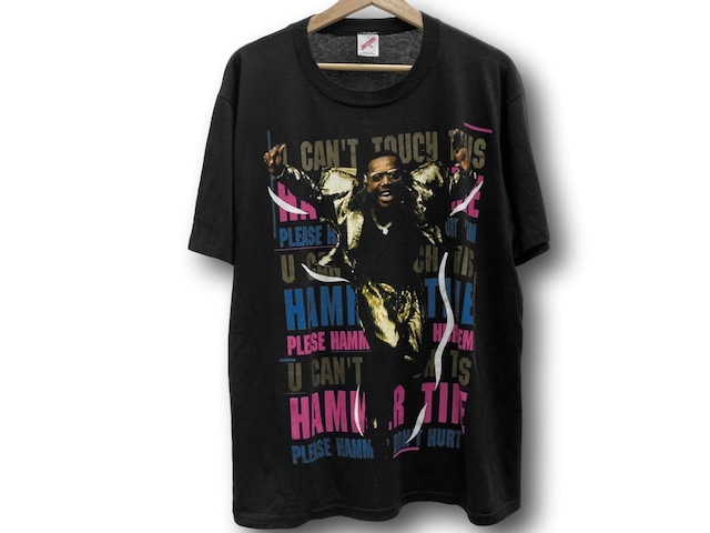 90S MC HAMMER U CAN'T TOUCH THIS TEE BLACK XL