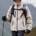 Hooded Full Zip-Up Long Sleeve Regular Fit Jacket ◇H0628