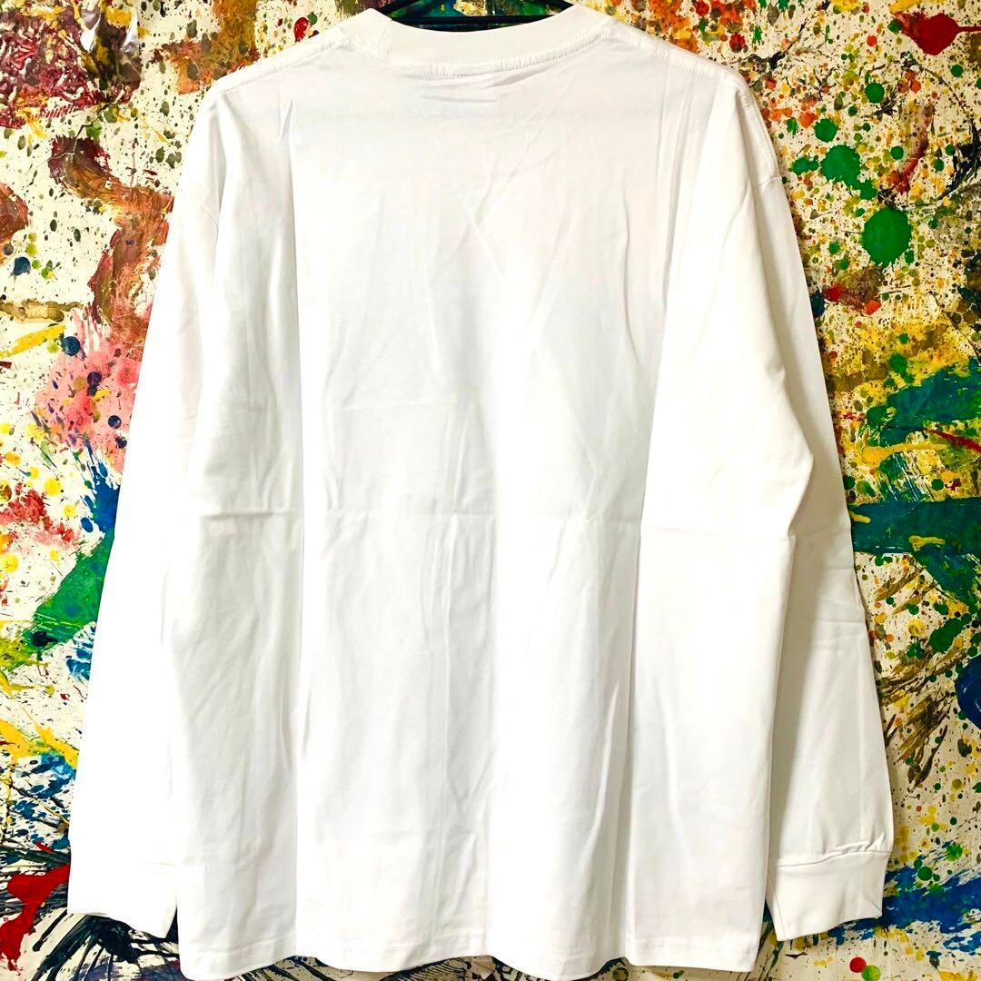 ホームアロン メンズ ロンT 長袖 新品 XL XXL 個性的 秋 冬 ホワイト