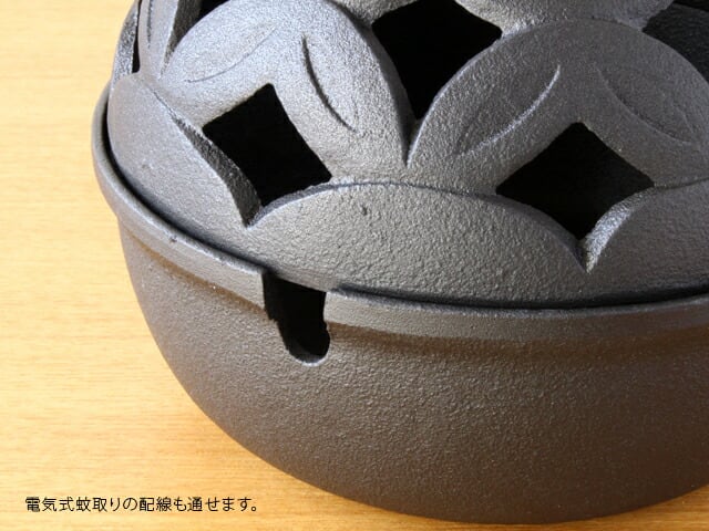 OIGEN( 及源鋳造 ) 南部鉄器 手まり蚊やり 蚊遣り灰皿 大（ 電気式