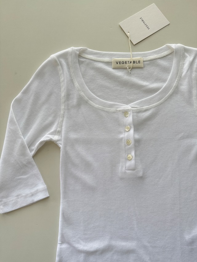 (予約) vegetable / Noir button tee 3color