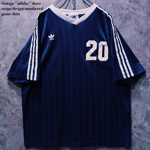 【doppio】vintage “adidas” three stripe design numbered game shirt