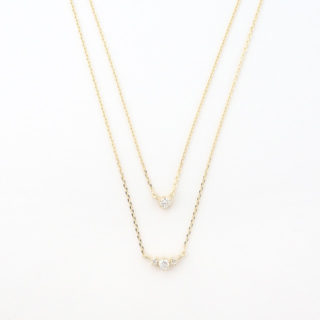 luster double strand necklace