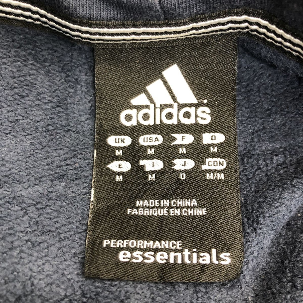 adidas ジップアップパーカー Mサイズ アディダス ネイビー 古着卸 