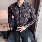 flower slim shirt 00153