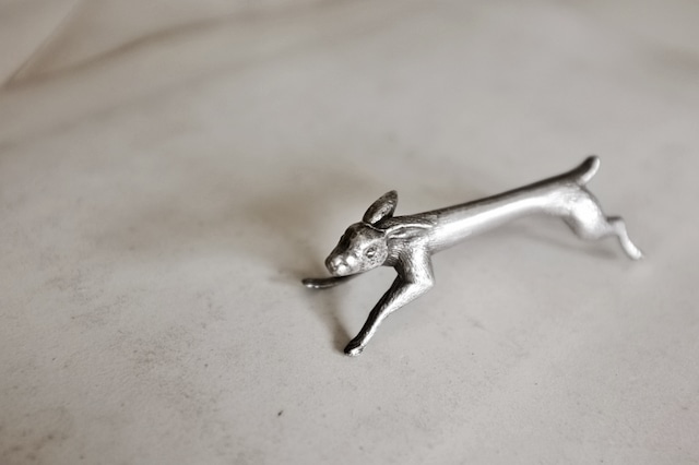 残4 フランス 永遠の硬化 うさぎのカトラリーレスト アンティーク