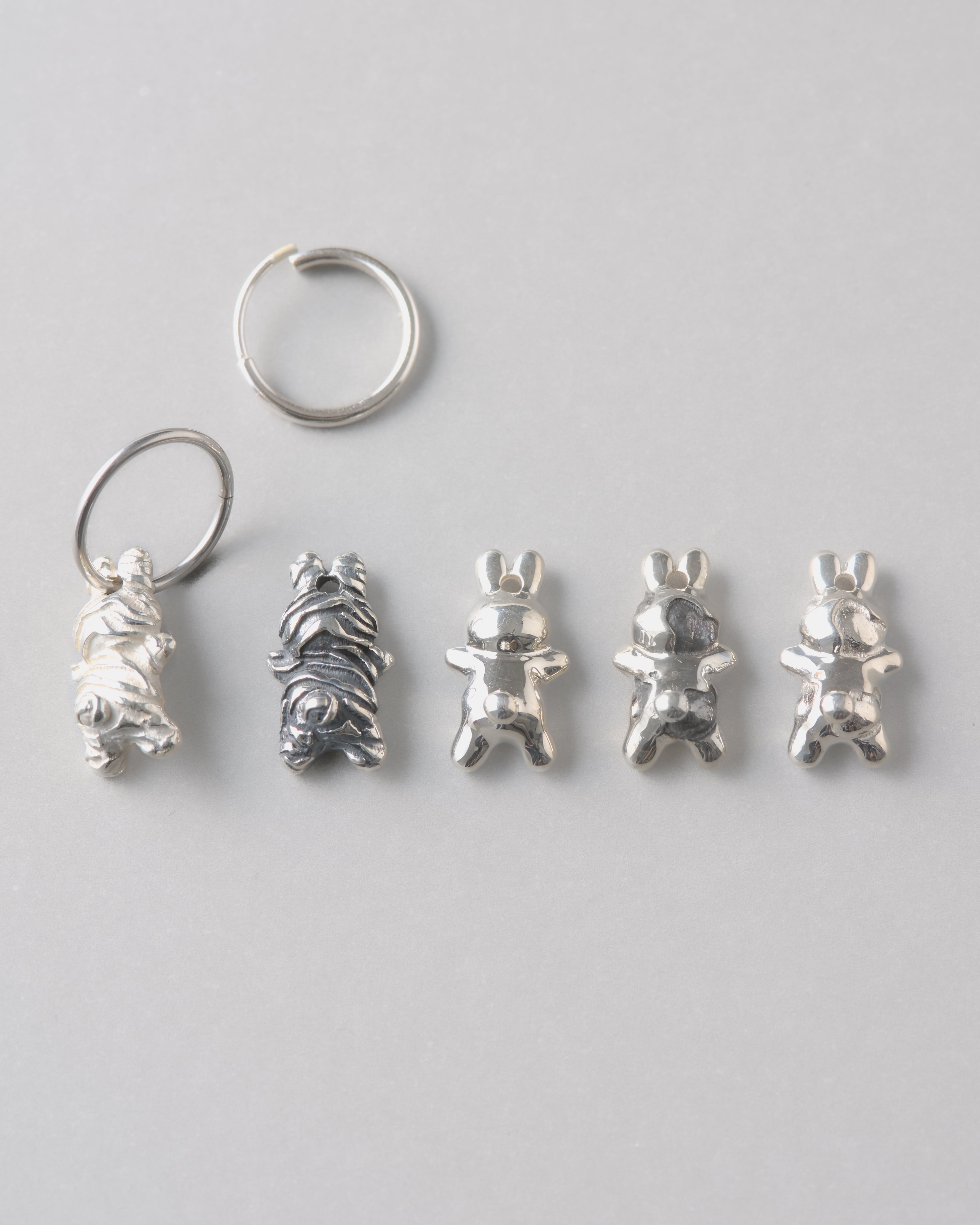 うさぎ earring hoop silver925 プレーン#LJ20049P ダルメシアン#LJ20050P ゼブラ#LJ20051P ボディピアスLJ21048P