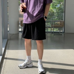 シンプルカジュアルスウェットハーフパンツ　MT0080426