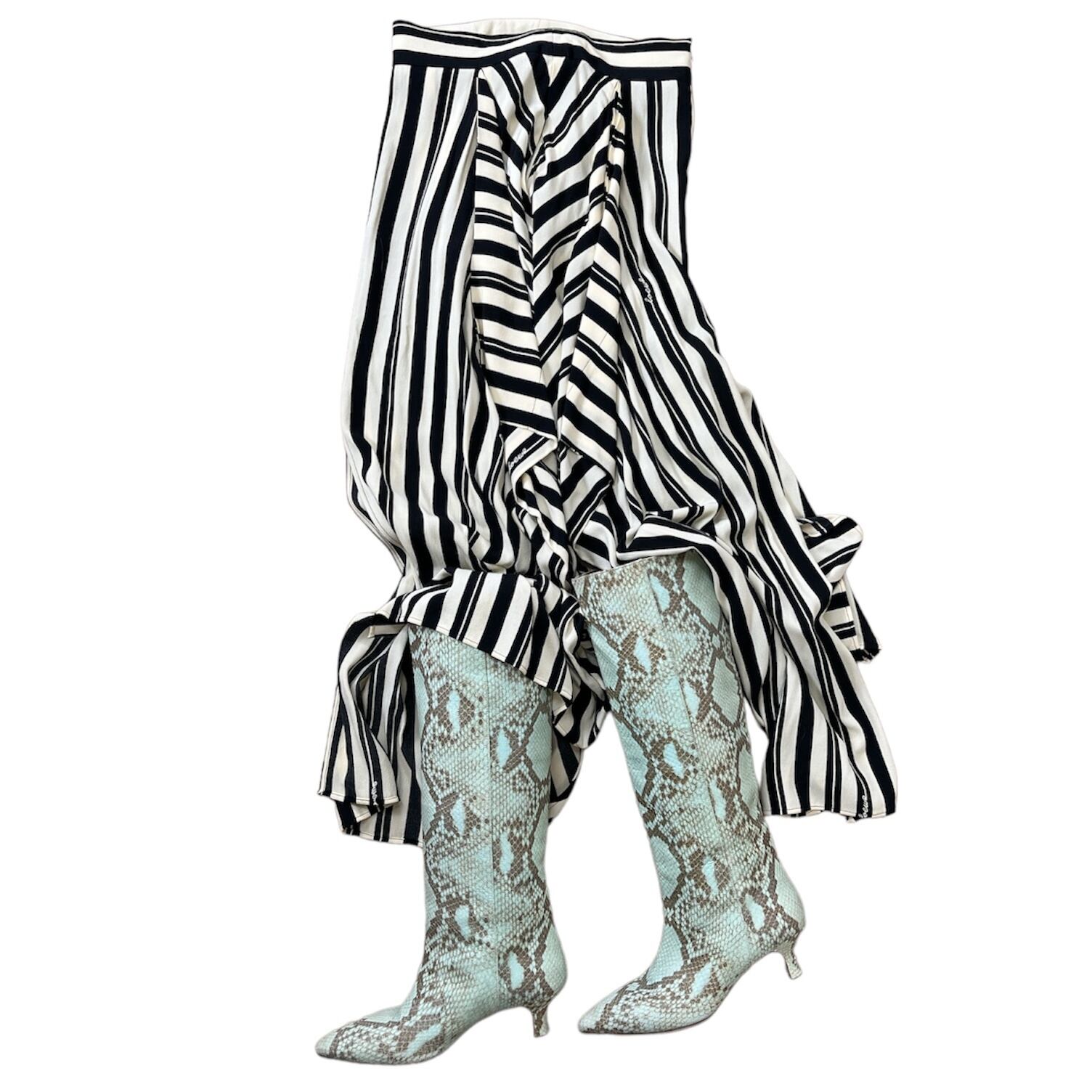 PARIS TEXAS light blue python long boots