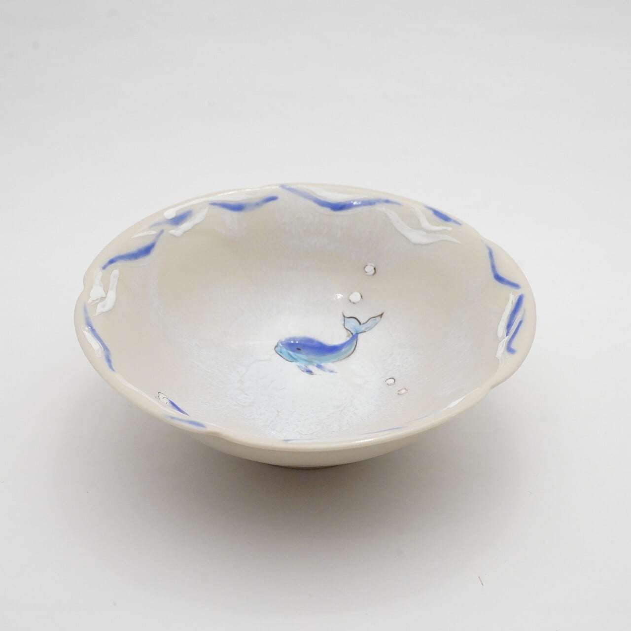 【陶彩工房Canoe】「くじら親子」小鉢 18