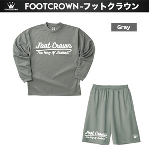 フットクラウン シンプルデザイン長袖プラクティスシャツ&パンツ 上下セット "ハワイアンロゴタイプ"