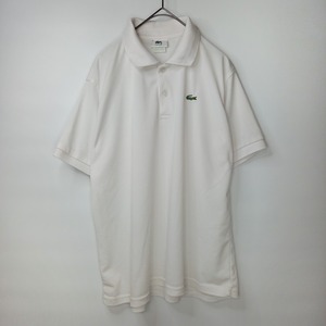 90s　フレンチラコステ　半袖　ポロシャツ　刺繍ロゴ　シェルボタン　ユーロ古着
