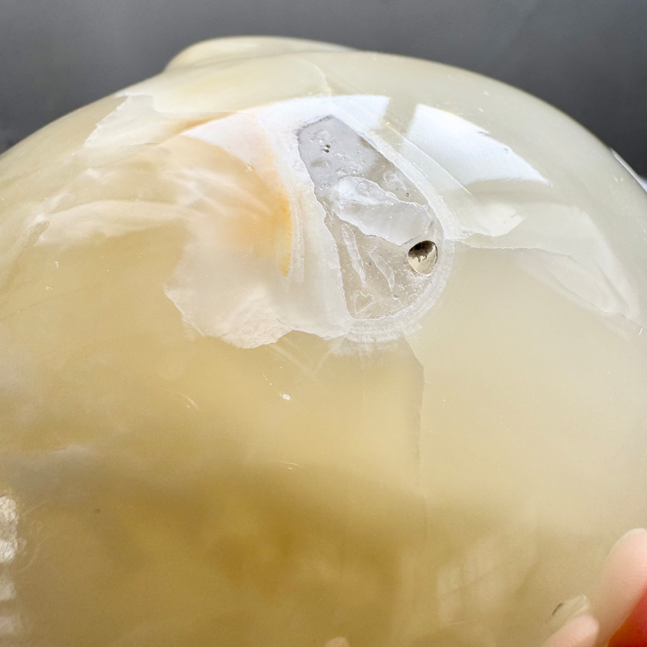 ペンギン＊ホワイトオニキス＊231201＊天然石カービング＊天然石インテリア＊置き物＊インテリアストーン