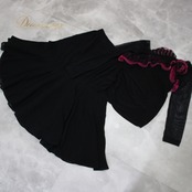 社交ダンス 衣装 スタンダード 上下セット ツーピース レッスンウェア パーティ衣装 SEKINE セキネ ブラック系 ピンク系 黒 レース フリル 社交ダンス衣装 レディース Mサイズ 9号 ポリエステル製 おしゃれ フェスティバル イベント ダンスパーティー スカート付き ペアダンス 伸縮性有り 結婚式 体型カバー ファッション コーディネート 向き ショールカラー 肩フリル ルンバ チャチャチャ セットアップ