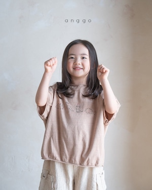 【anggo】だいなそーTシャツ 80〜120cm ブラウン 230509