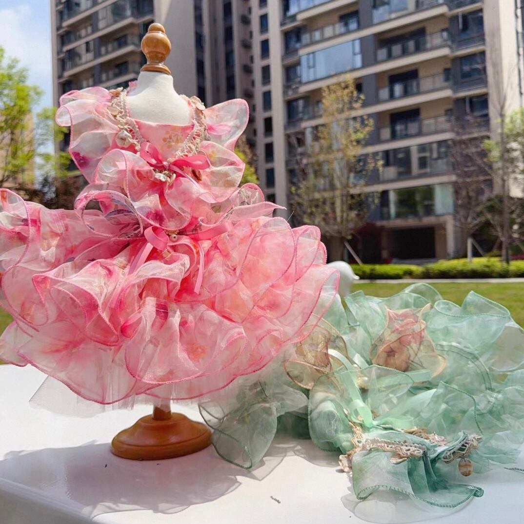 フリルたっぷり夢かわオーガンジードレス 00448