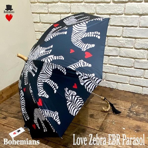 LOVE ZEBRA EBR PARASOL ラブゼブラ パラソル 日傘 晴雨兼用傘 日除け 雨具 ボヘミアンズ BOHEMIANS