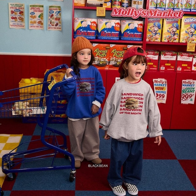 【取寄】blackbean|sandwich sweatshirt|サンドイッチスウェット|S-XL|kids|26 autumn