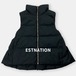 美品 ESTNATION 22AW エストネーション フリル ジップアップ 中綿ベスト 22-109-06-100286 黒 ブラック 38 / J&NREUSE レディース アウター