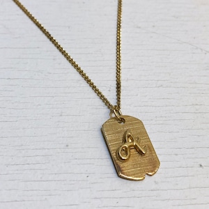 VINTAGE initial necklace -deadstock-