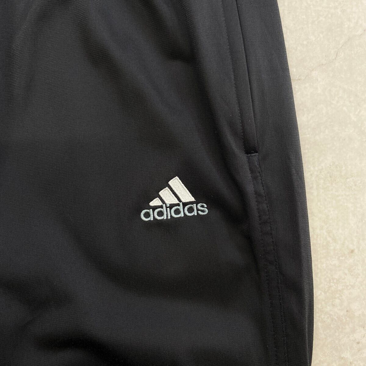 トラックパンツ ジャージ 古着 パフォーマンスロゴ 黒 ライン adidas