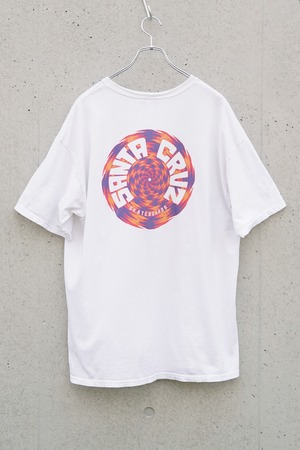 Santa Cruz Skateboards “TORTILE” Psychedelic Graphic T-Shirt / White / XL