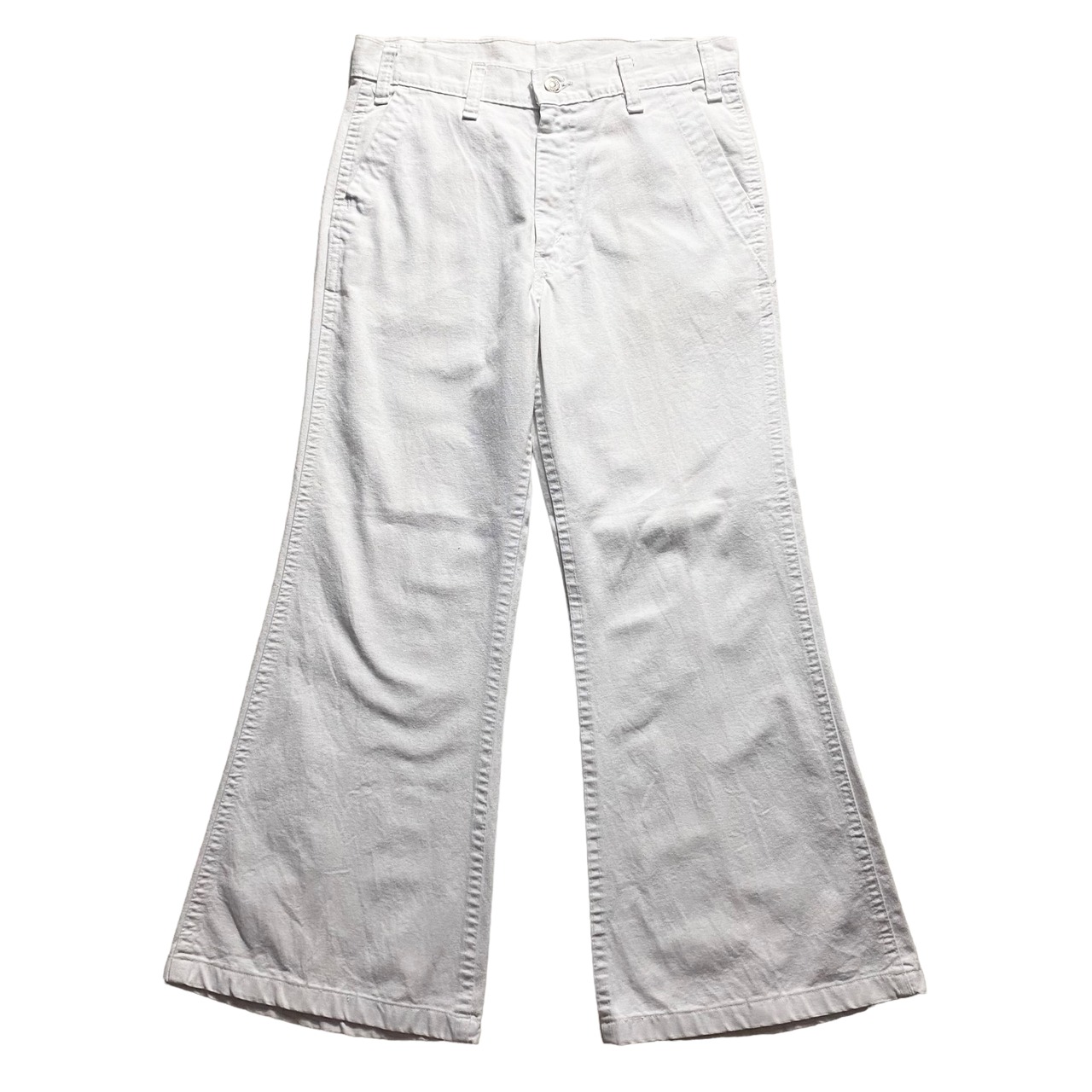 vintage 1970’s LEVI’S 20666 “Movin’On” white flair pants
