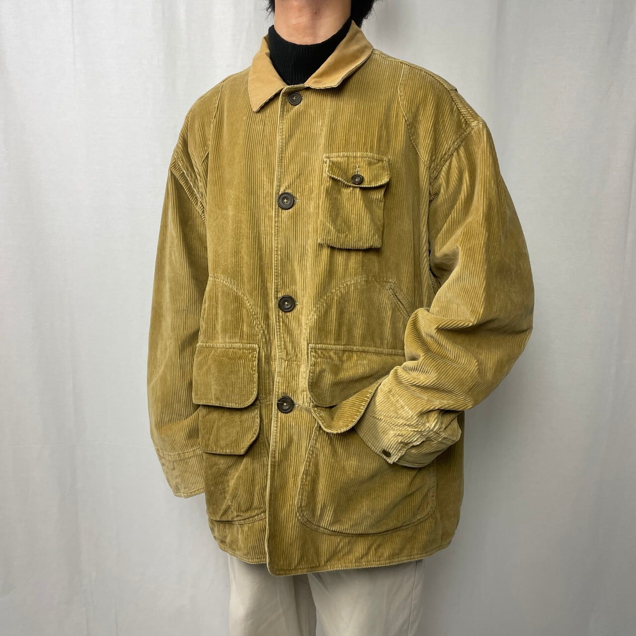 USA 90s◇デニムジャケット コーデュロイ カントリー メンズ2XL