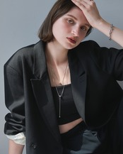 10/30(金)21時新作発売*stainless double ball  lariat necklace
