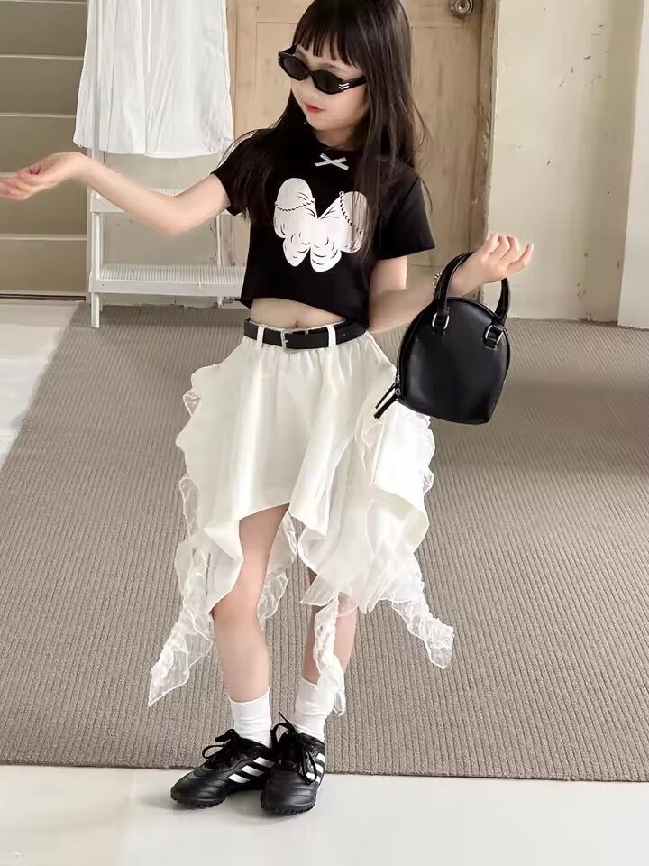 ベルト付きサイドロングスカート