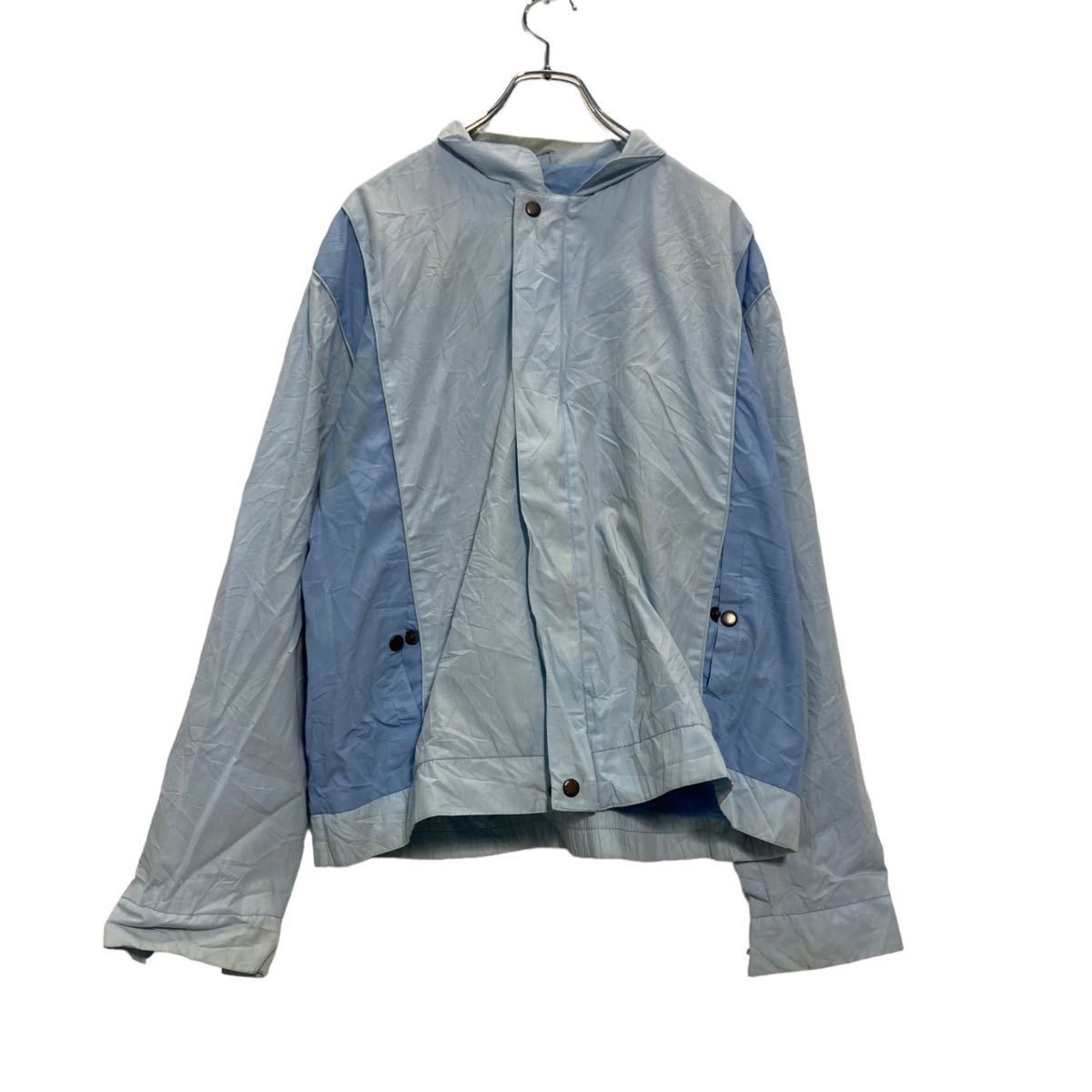 LORD JOHN ジップアップ ナイロン ジャケット 52 XL〜 ライトブルー 