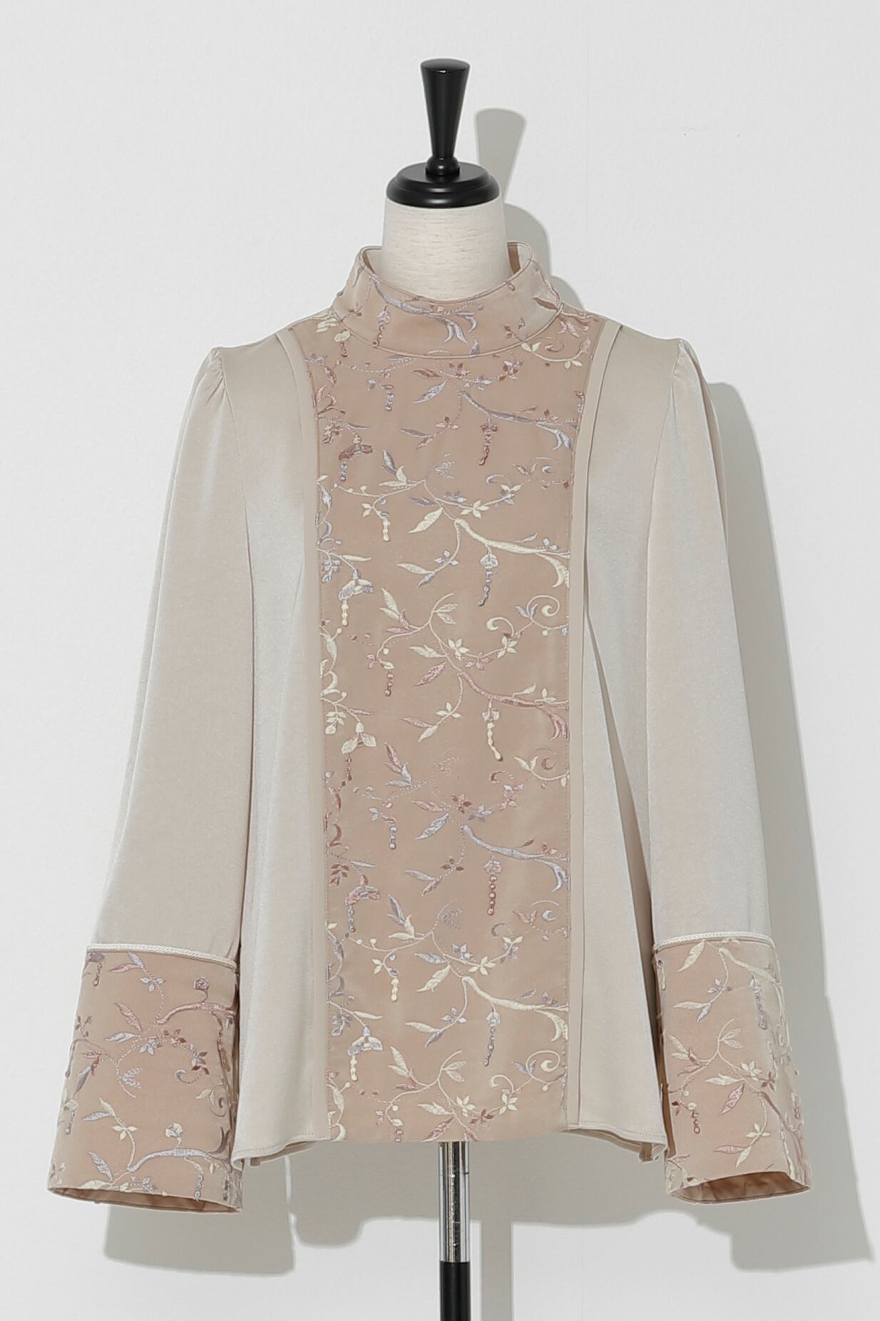 Drops Of Flowers Blouse BEIGE