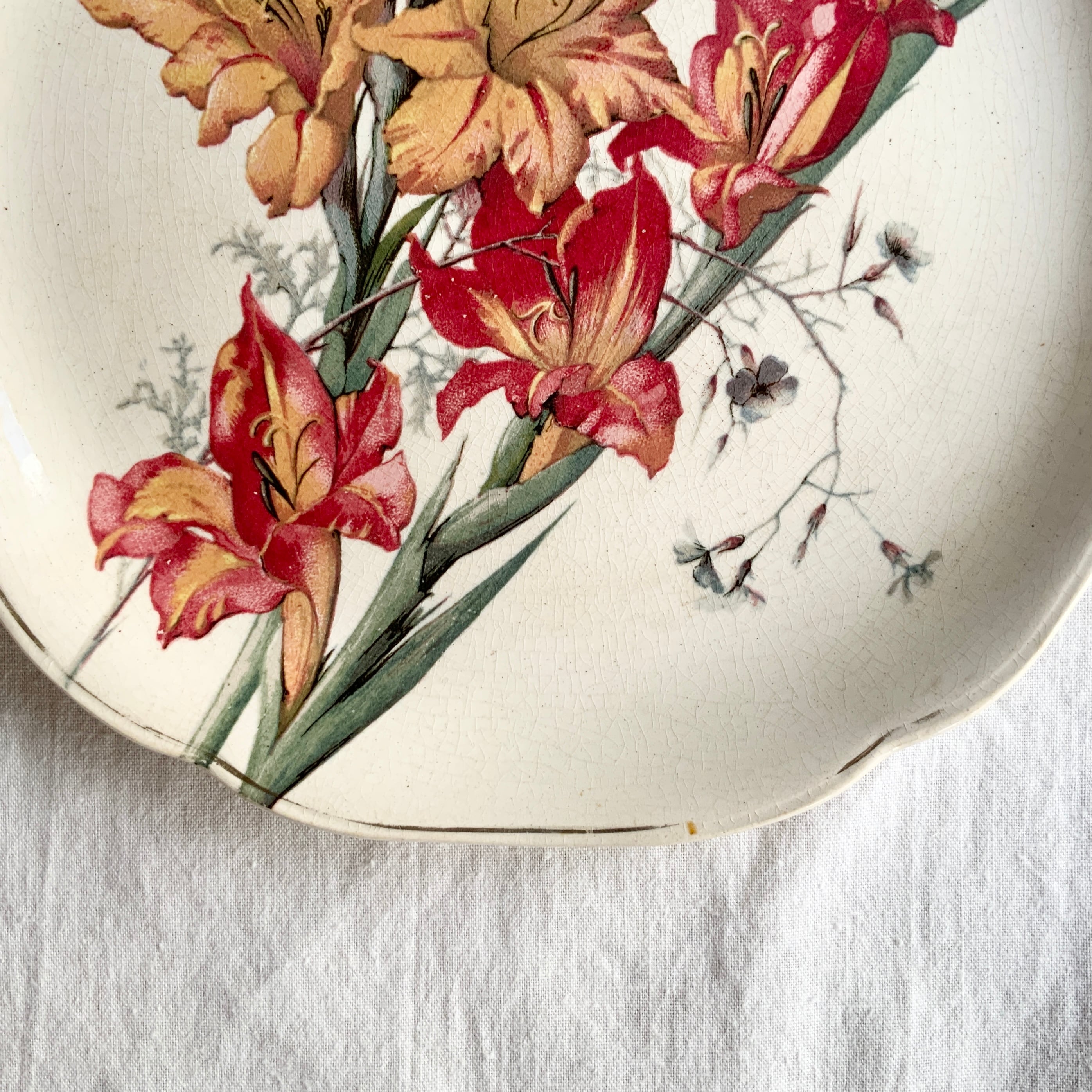 ファイヤーキング　ブルーモザイク　ディナープレート　4枚　うち1枚小傷あり ファイヤーキング ブルーモザイク ディナープレート 4枚 うち1枚