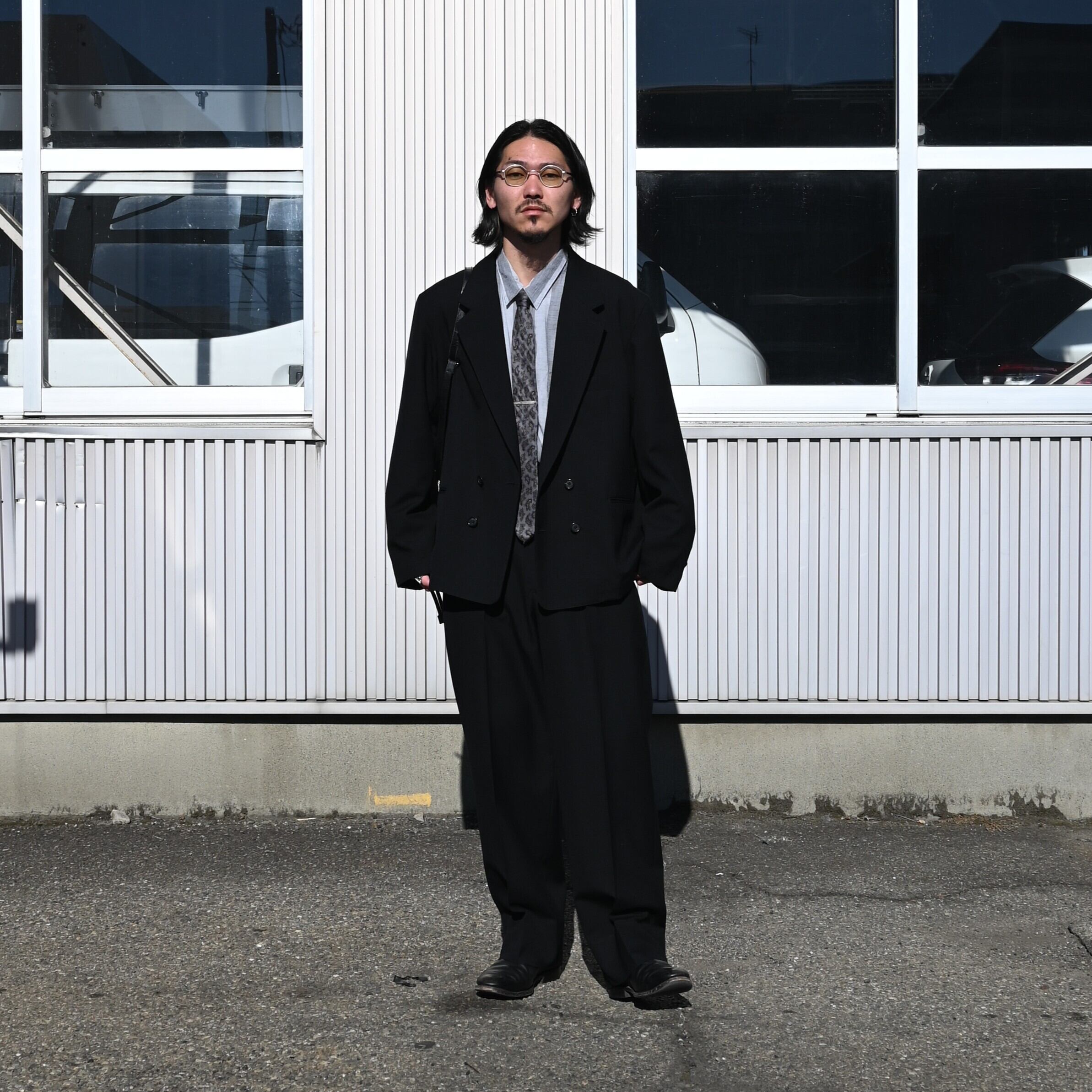 INTERIM / MILITARY WOOL SERGE 1-TUCK FRENCH ARMY WIDE TAPERED