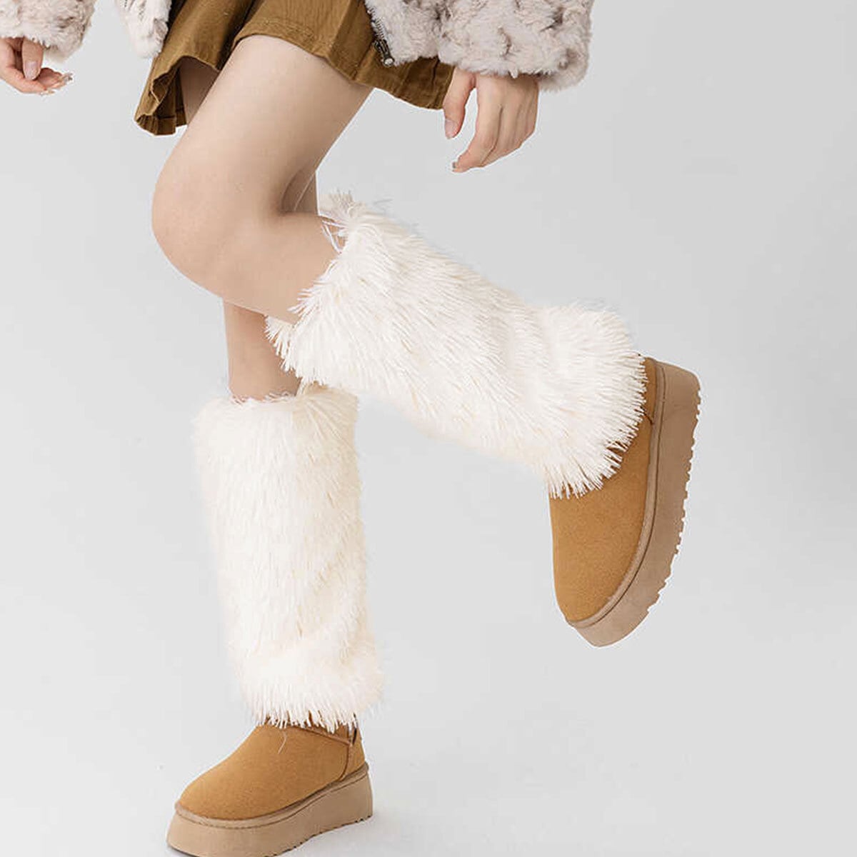 レッグウォーマー フェイクファー レディース 秋冬 韓国 防寒 保温 もこもこ ふわふわ 暖かい おしゃれ 大人 かわいい レッグカバー 靴下 ソックス 大人可愛い 大人女子