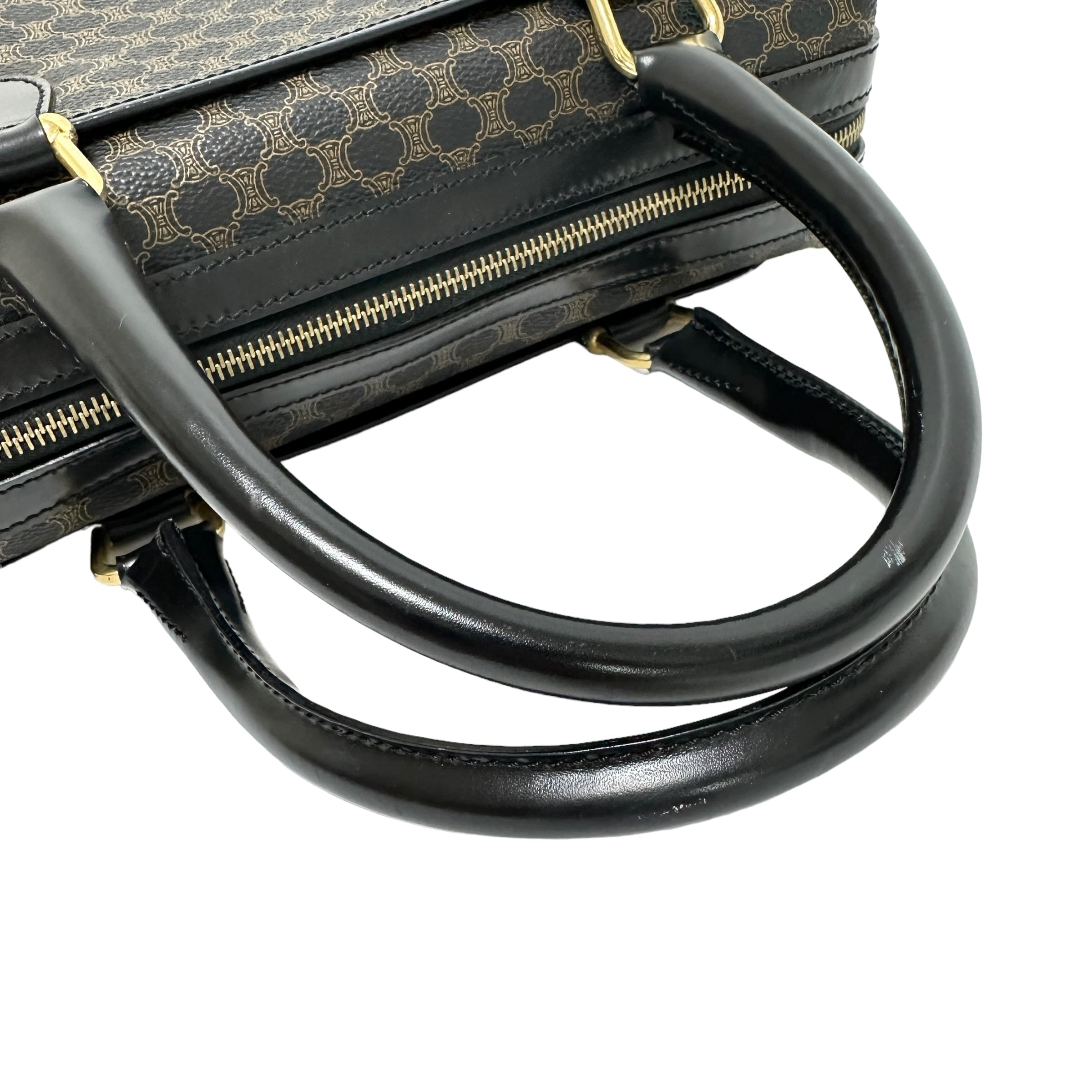 CELINE セリーヌ マカダム柄 ボストンバッグ ブラック 6257 CELINE セリーヌ マカダム柄 ボストンバッグ ブラック 6257