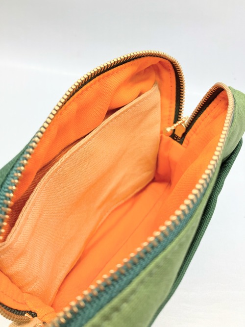 ポケットティッシュケース付き　スクエアポーチ　かぼちゃ｜とりさん工房ーかわいいハンドメイドポーチ