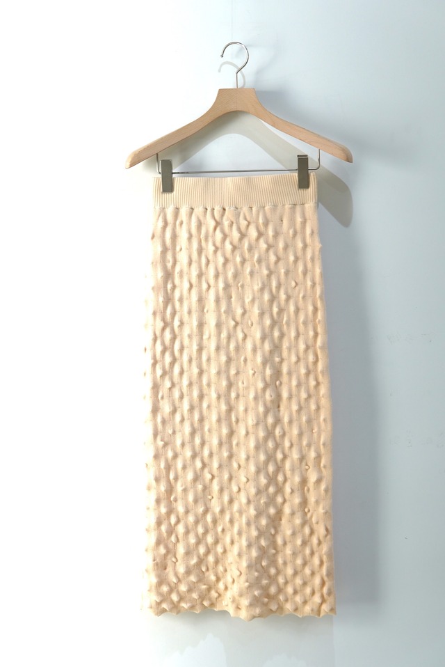 OPEN SESAME CLUB / durian long skirt  -Cream-