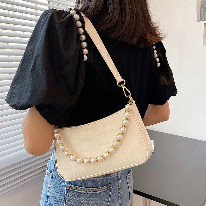 パールチェーン サマー 夏物 真珠 スクウェア メッセンジャーバッグ Tiancai_Wing_Bag20459838282