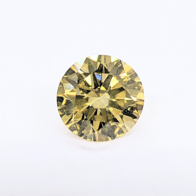 ダイヤモンド 0.133ct FANCY INTENSE YELLOW SI-2 ラウンド UNEVEN