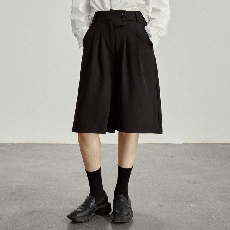 ハイウエスト ワイドレッグ クロップドパンツ 1color MPA0151