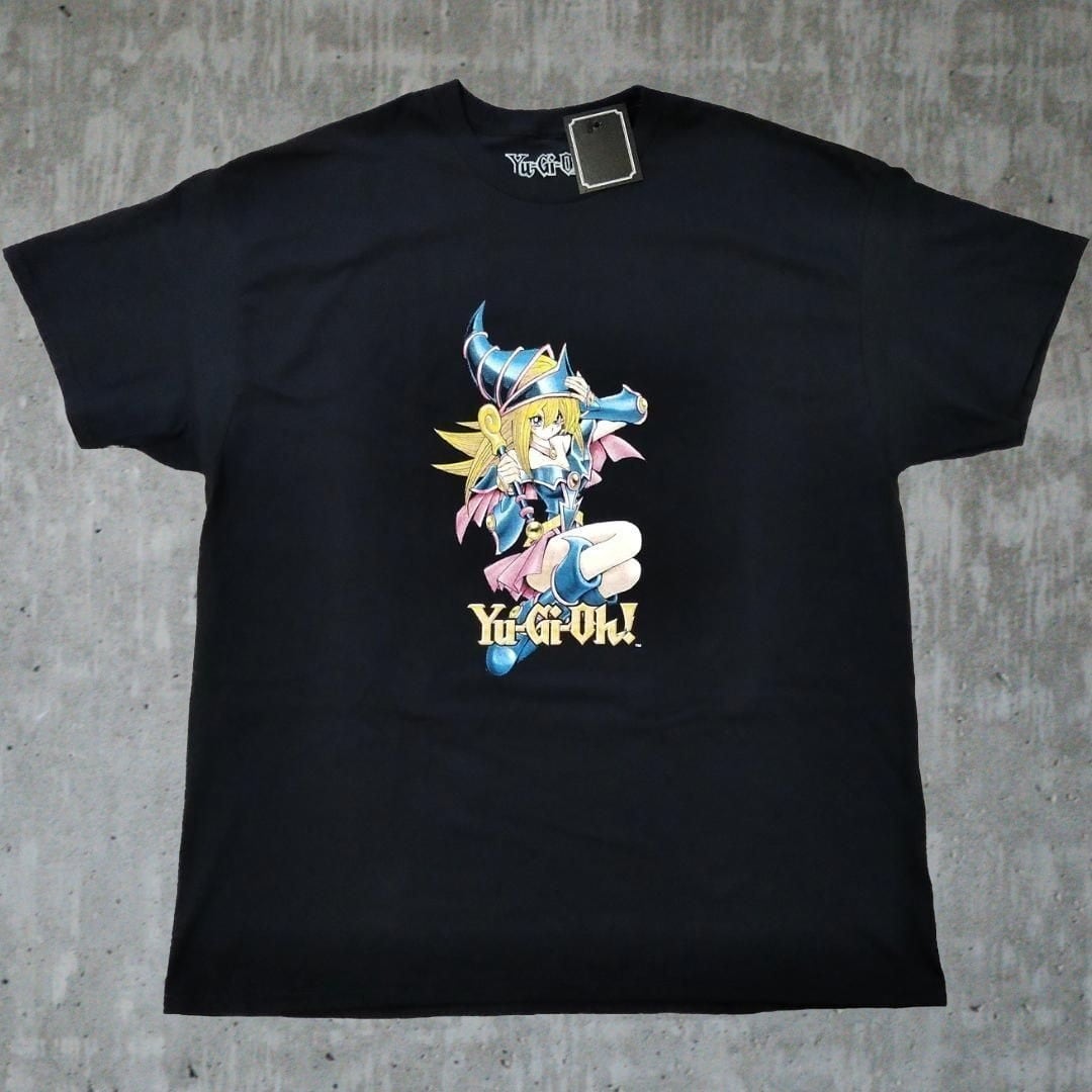 遊戯王 Tシャツ M 実寸はXLぐらい 黒 ブラックマジシャンガール アニメ