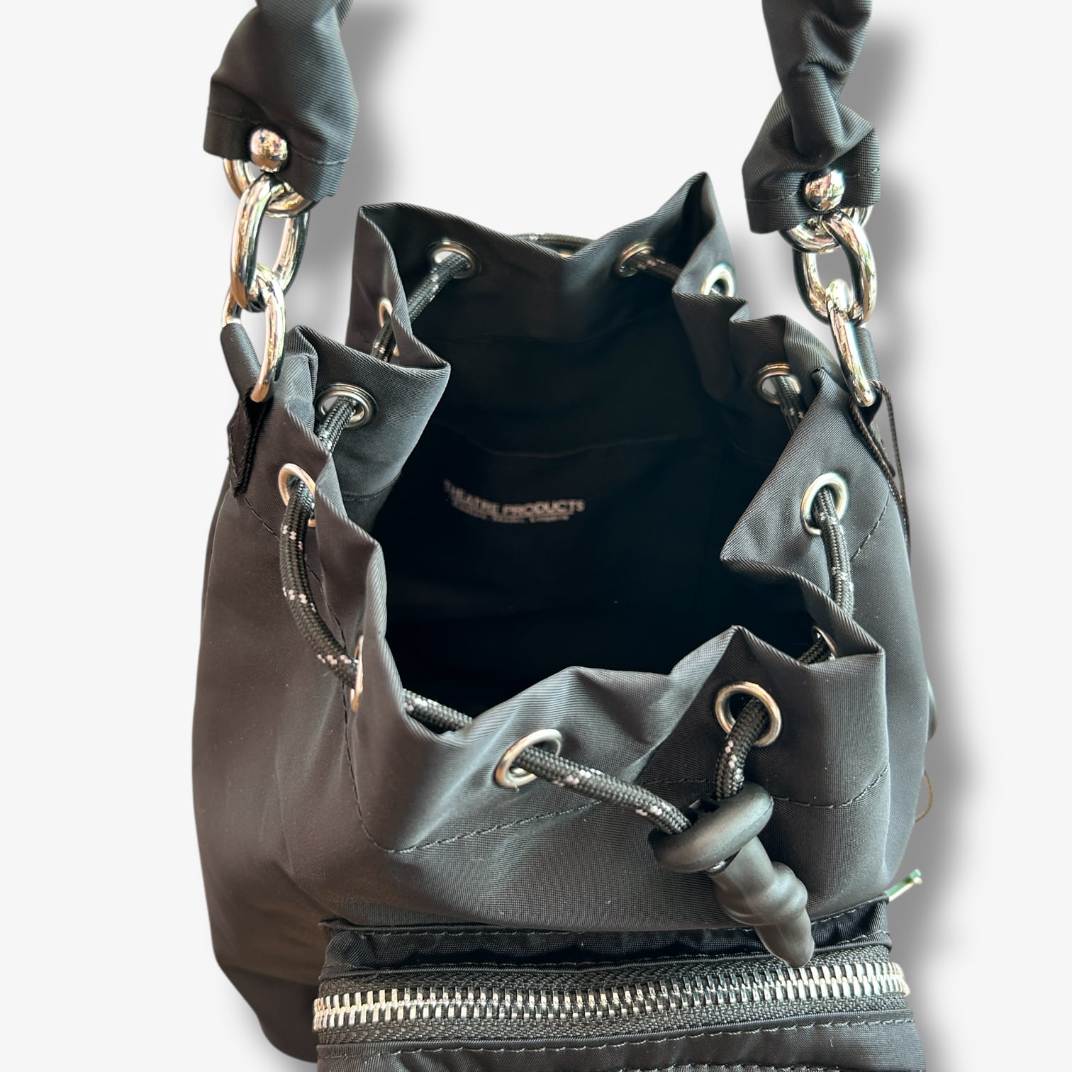 NYLON TWILL 2WAY SHOULDER BAG-Black〖THEATER PRODUCTS〗/ナイロン